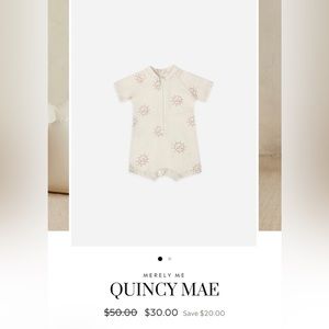 Quincy Mae “Suns” all over rashguard, UPF 50, size 6-12 months, NWT